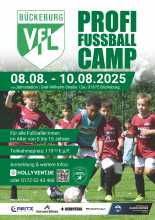 Profi Fußball Camp vom 08.08. - 10.08.2025 beim VfL Bückeburg
